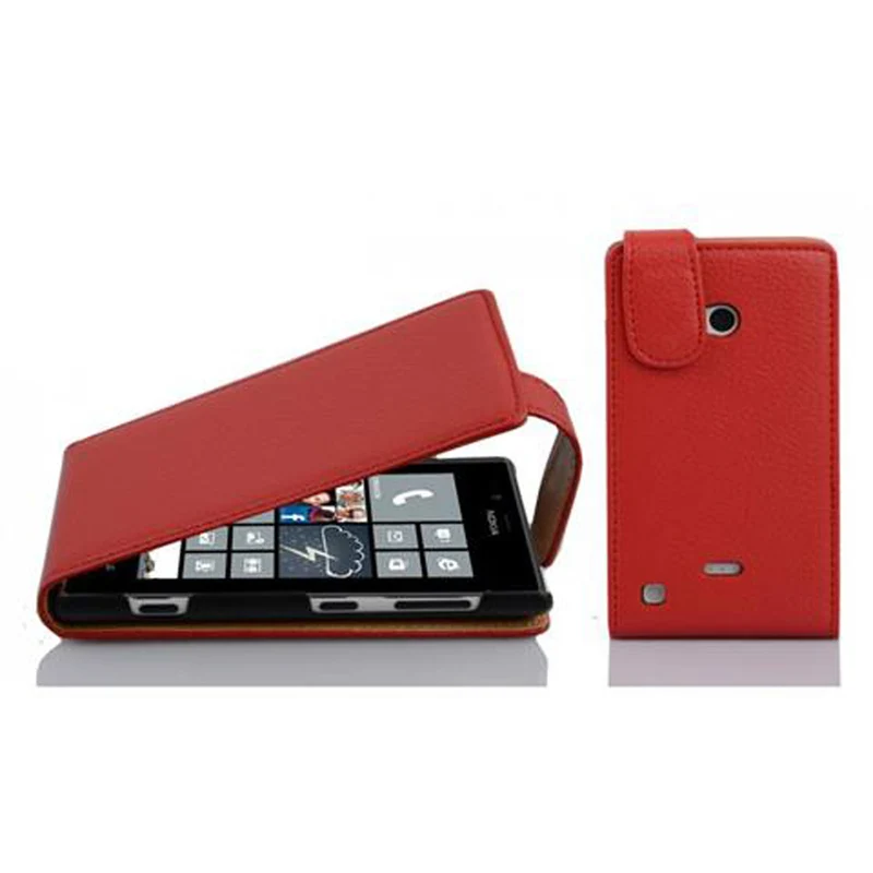 Cadorabo Hülle kompatibel mit Nokia Lumia 720 Schutzhülle im Flip Design aus strukturiertem Kunstleder