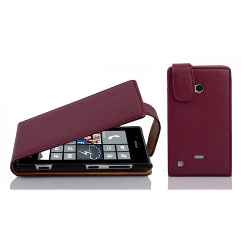 Cadorabo Hülle kompatibel mit Nokia Lumia 720 Schutzhülle im Flip Design aus strukturiertem Kunstleder