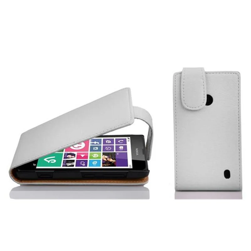 Cadorabo Hülle kompatibel mit Nokia Lumia 630 / 635 Schutzhülle im Flip Design aus strukturiertem Kunstleder