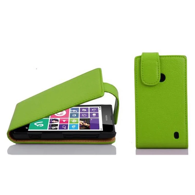 Cadorabo Hülle kompatibel mit Nokia Lumia 630 / 635 Schutzhülle im Flip Design aus strukturiertem Kunstleder