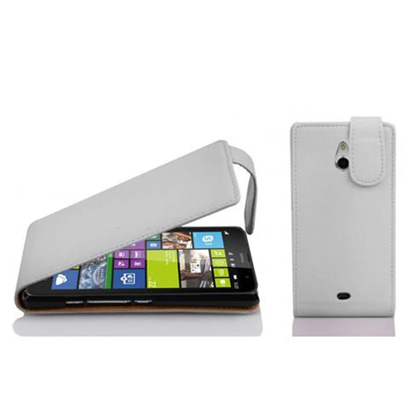 Cadorabo Hülle kompatibel mit Nokia Lumia 1320 Schutzhülle im Flip Design aus strukturiertem Kunstleder
