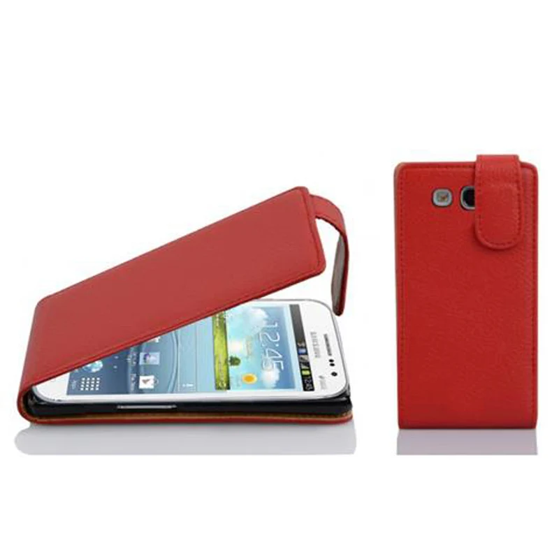 Cadorabo Hülle kompatibel mit Samsung Galaxy WIN Schutzhülle im Flip Design aus strukturiertem Kunstleder