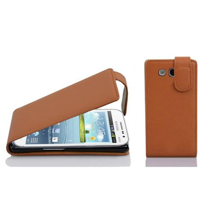 Cadorabo Hülle kompatibel mit Samsung Galaxy WIN Schutzhülle im Flip Design aus strukturiertem Kunstleder