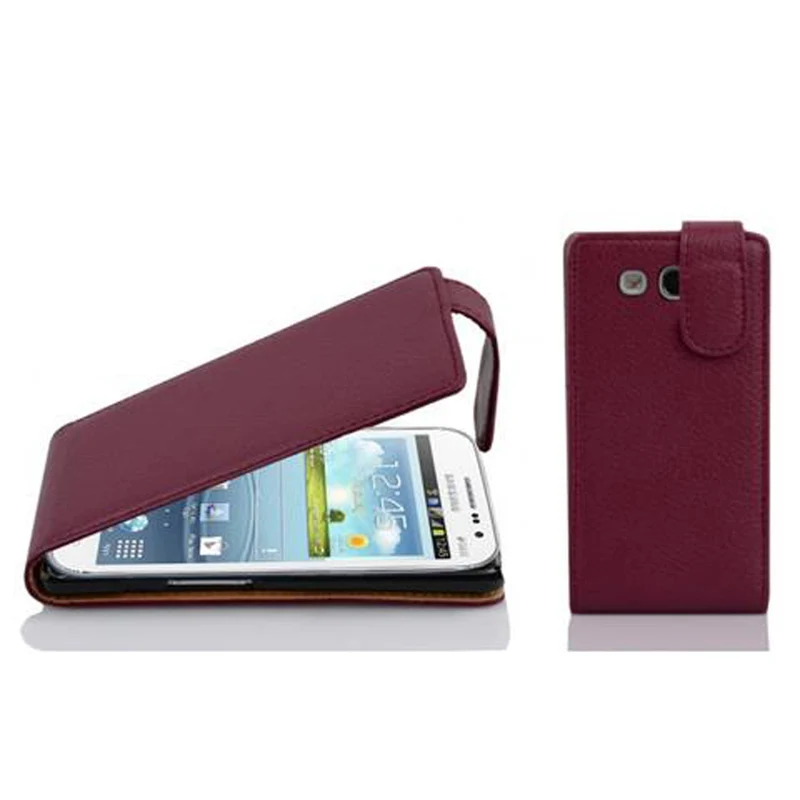 Cadorabo Hülle kompatibel mit Samsung Galaxy WIN Schutzhülle im Flip Design aus strukturiertem Kunstleder