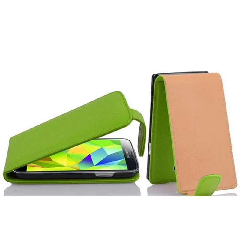 Cadorabo Hülle kompatibel mit Samsung Galaxy S5 MINI / S5 MINI DUOS Schutzhülle im Flip Design aus strukturiertem Kunstleder