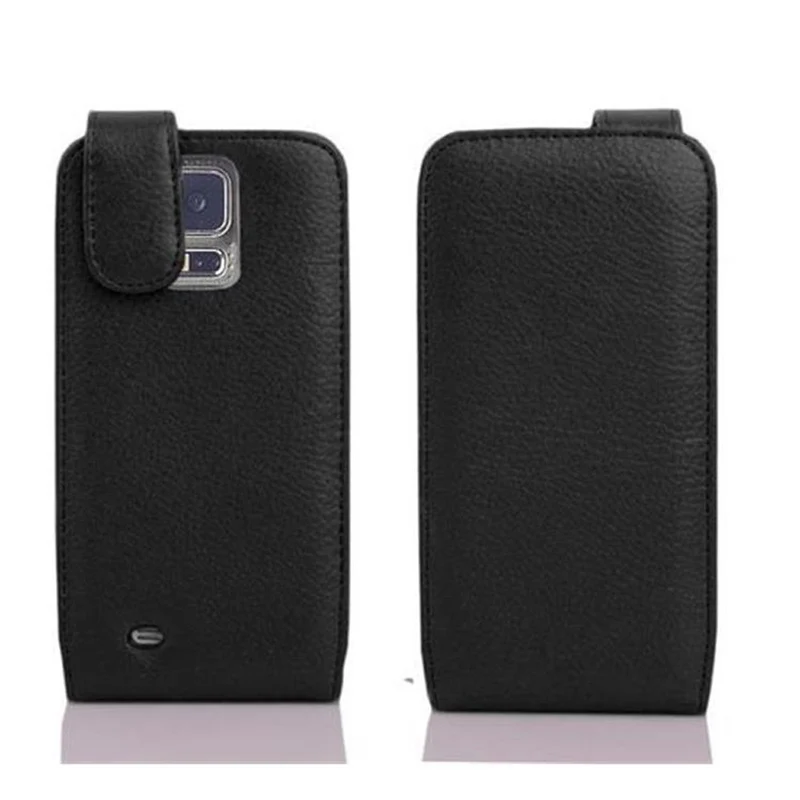 Cadorabo Hülle kompatibel mit Samsung Galaxy S5 MINI / S5 MINI DUOS Schutzhülle im Flip Design aus strukturiertem Kunstleder