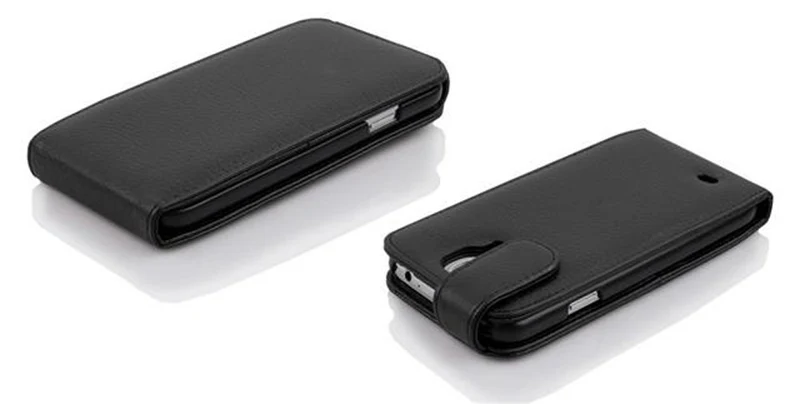 Cadorabo Hülle kompatibel mit Samsung Galaxy S5 MINI / S5 MINI DUOS Schutzhülle im Flip Design aus strukturiertem Kunstleder