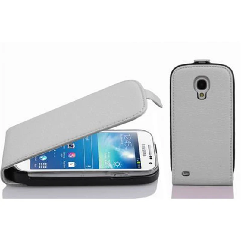 Cadorabo Hülle kompatibel mit Samsung Galaxy S4 MINI Schutzhülle im Flip Design aus strukturiertem Kunstleder