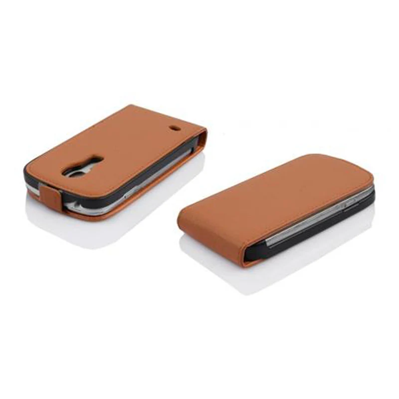 Cadorabo Hülle kompatibel mit Samsung Galaxy S4 MINI Schutzhülle im Flip Design aus strukturiertem Kunstleder