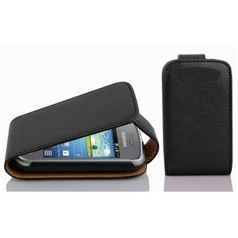 Cadorabo Hülle kompatibel mit Samsung Galaxy POCKET NEO Schutzhülle im Flip Design aus strukturiertem Kunstleder