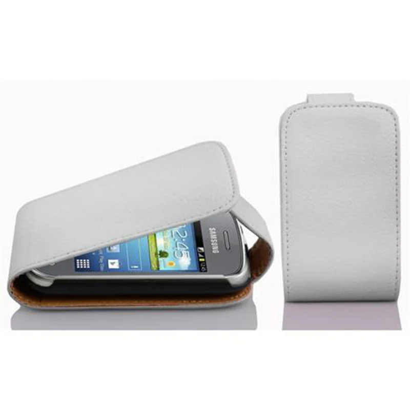 Cadorabo Hülle kompatibel mit Samsung Galaxy POCKET NEO Schutzhülle im Flip Design aus strukturiertem Kunstleder