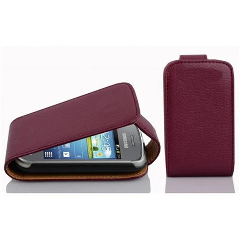 Cadorabo Hülle kompatibel mit Samsung Galaxy POCKET NEO Schutzhülle im Flip Design aus strukturiertem Kunstleder