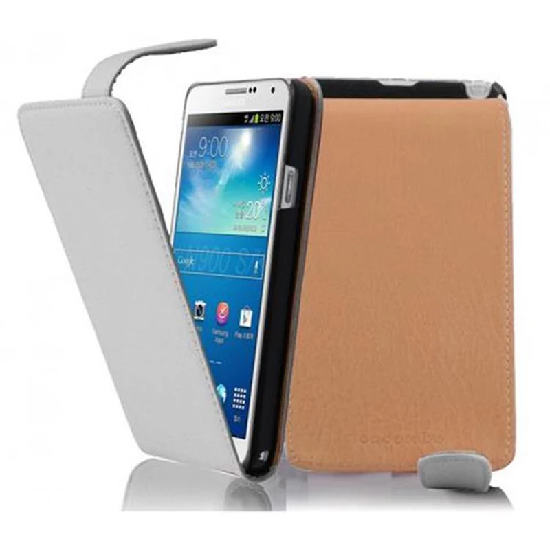 Cadorabo Hülle kompatibel mit Samsung Galaxy NOTE 3 Schutzhülle im Flip Design aus strukturiertem Kunstleder