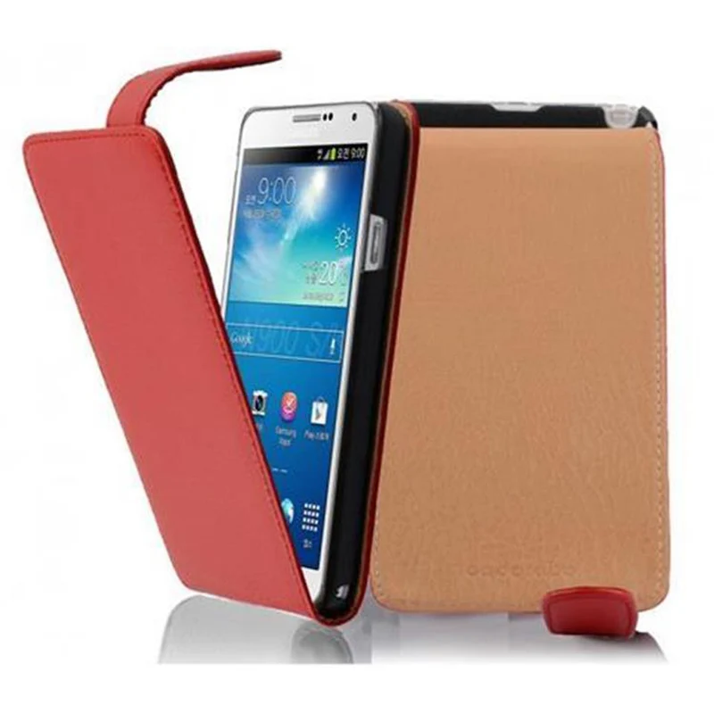 Cadorabo Hülle kompatibel mit Samsung Galaxy NOTE 3 Schutzhülle im Flip Design aus strukturiertem Kunstleder