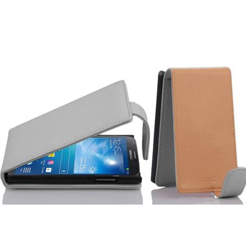 Cadorabo Hülle kompatibel mit Samsung Galaxy MEGA 6.3 Schutzhülle im Flip Design aus strukturiertem Kunstleder
