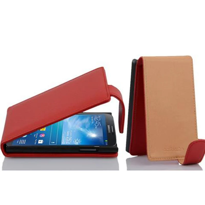 Cadorabo Hülle kompatibel mit Samsung Galaxy MEGA 6.3 Schutzhülle im Flip Design aus strukturiertem Kunstleder