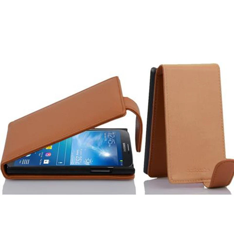 Cadorabo Hülle kompatibel mit Samsung Galaxy MEGA 6.3 Schutzhülle im Flip Design aus strukturiertem Kunstleder