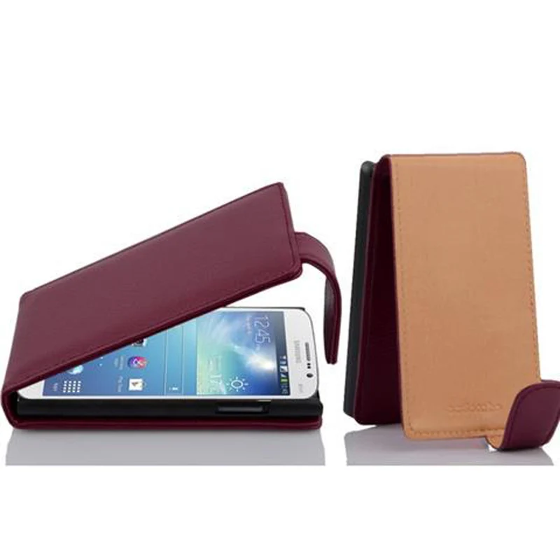 Cadorabo Hülle kompatibel mit Samsung Galaxy MEGA 5.8 Schutzhülle im Flip Design aus strukturiertem Kunstleder
