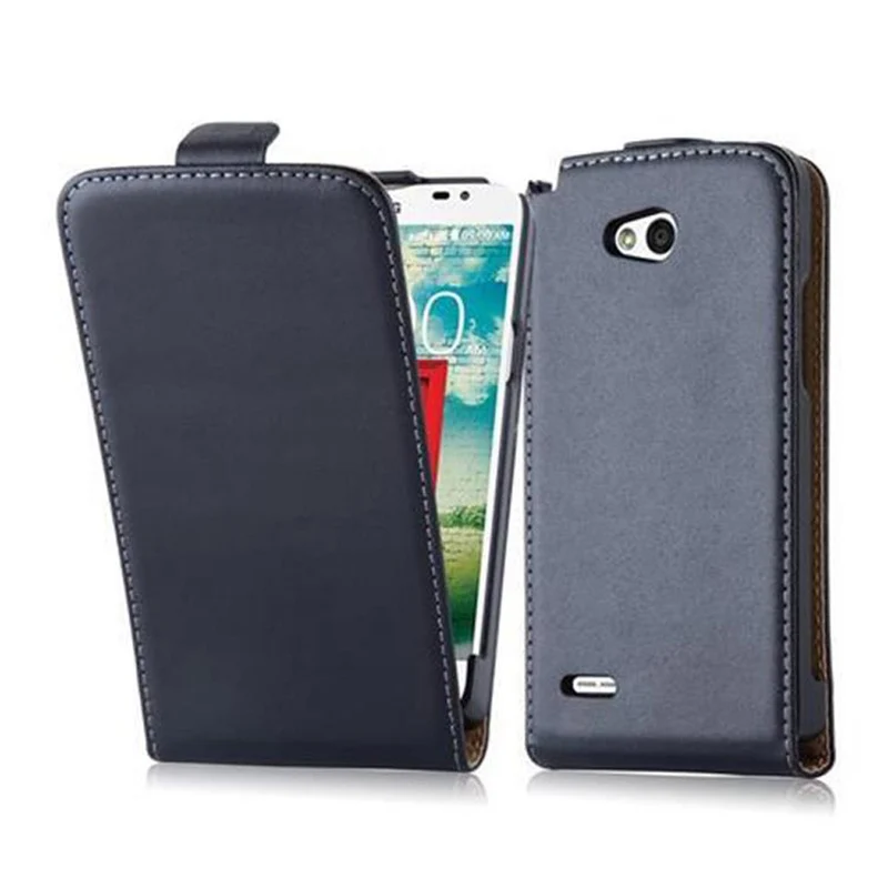 Cadorabo Hülle kompatibel mit LG L80 Schutzhülle im Flip Design aus glattem Kunstleder