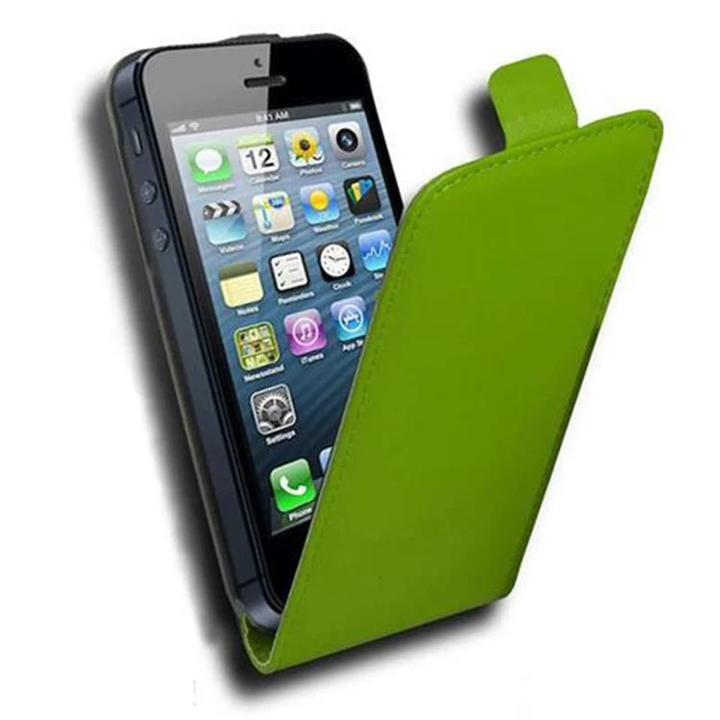 Cadorabo Hülle kompatibel mit Apple iPhone 5 / 5S / SE 2016 Schutzhülle im Flip Design aus glattem Kunstleder