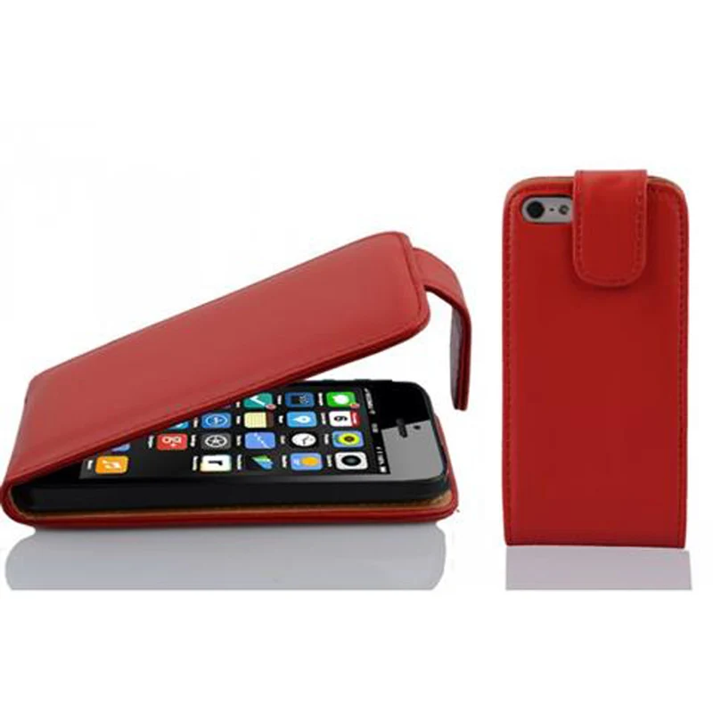 Cadorabo Hülle kompatibel mit Apple iPhone 5C Schutzhülle im Flip Design aus glattem Kunstleder