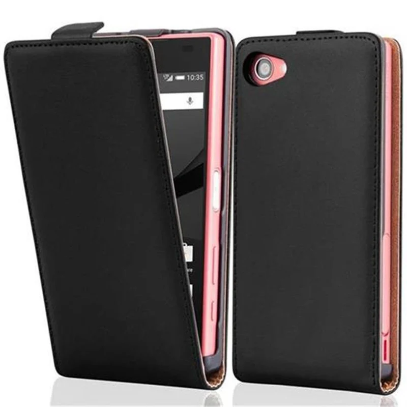 Cadorabo Hülle kompatibel mit Sony Xperia Z5 COMPACT Schutzhülle im Flip Design aus glattem Kunstleder