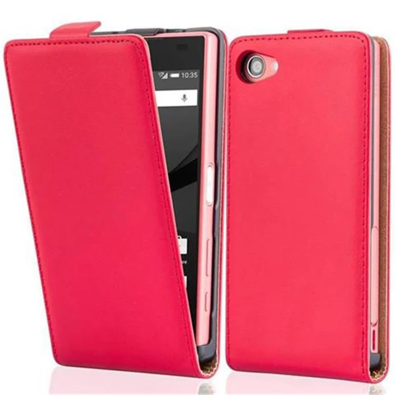 Cadorabo Hülle kompatibel mit Sony Xperia Z5 COMPACT Schutzhülle im Flip Design aus glattem Kunstleder