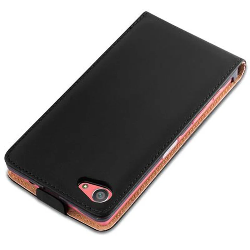 Cadorabo Hülle kompatibel mit Sony Xperia Z5 COMPACT Schutzhülle im Flip Design aus glattem Kunstleder