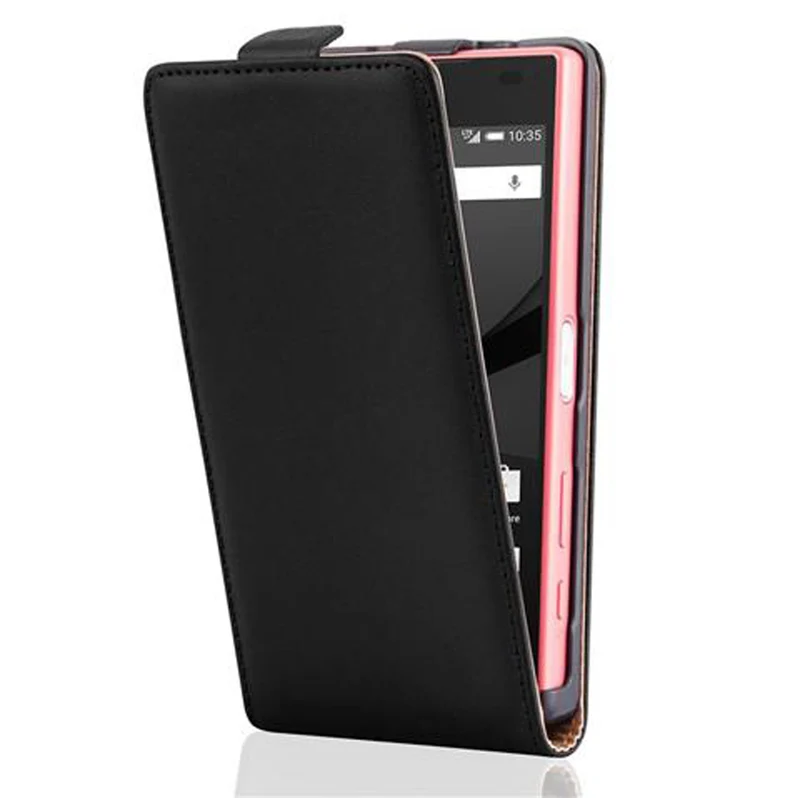 Cadorabo Hülle kompatibel mit Sony Xperia Z5 COMPACT Schutzhülle im Flip Design aus glattem Kunstleder