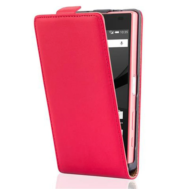 Cadorabo Hülle kompatibel mit Sony Xperia Z5 COMPACT Schutzhülle im Flip Design aus glattem Kunstleder