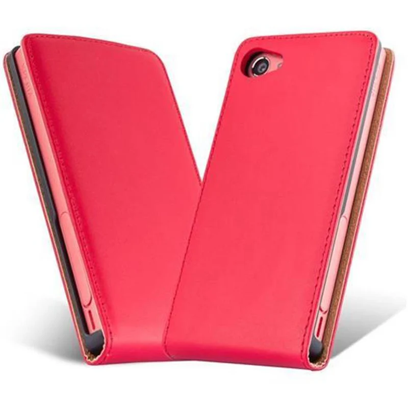 Cadorabo Hülle kompatibel mit Sony Xperia Z5 COMPACT Schutzhülle im Flip Design aus glattem Kunstleder