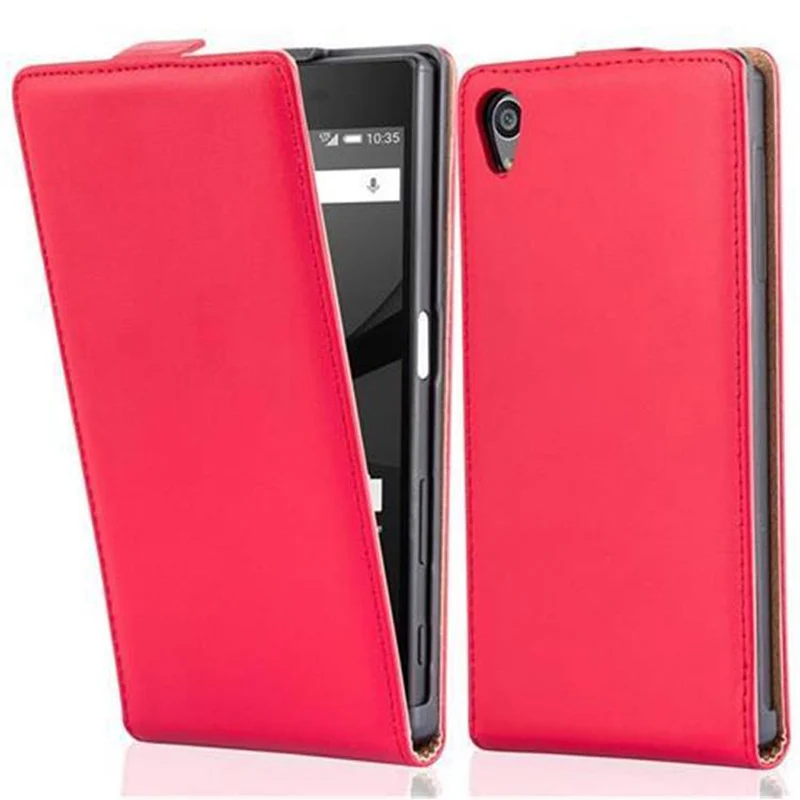 Cadorabo Hülle kompatibel mit Sony Xperia Z5 Schutzhülle im Flip Design aus glattem Kunstleder