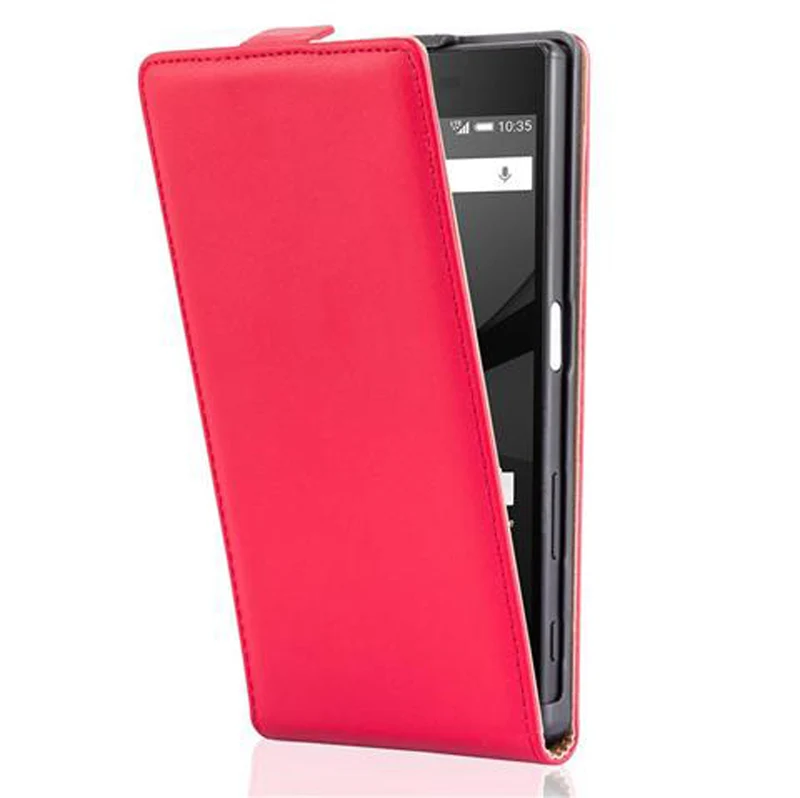 Cadorabo Hülle kompatibel mit Sony Xperia Z5 Schutzhülle im Flip Design aus glattem Kunstleder
