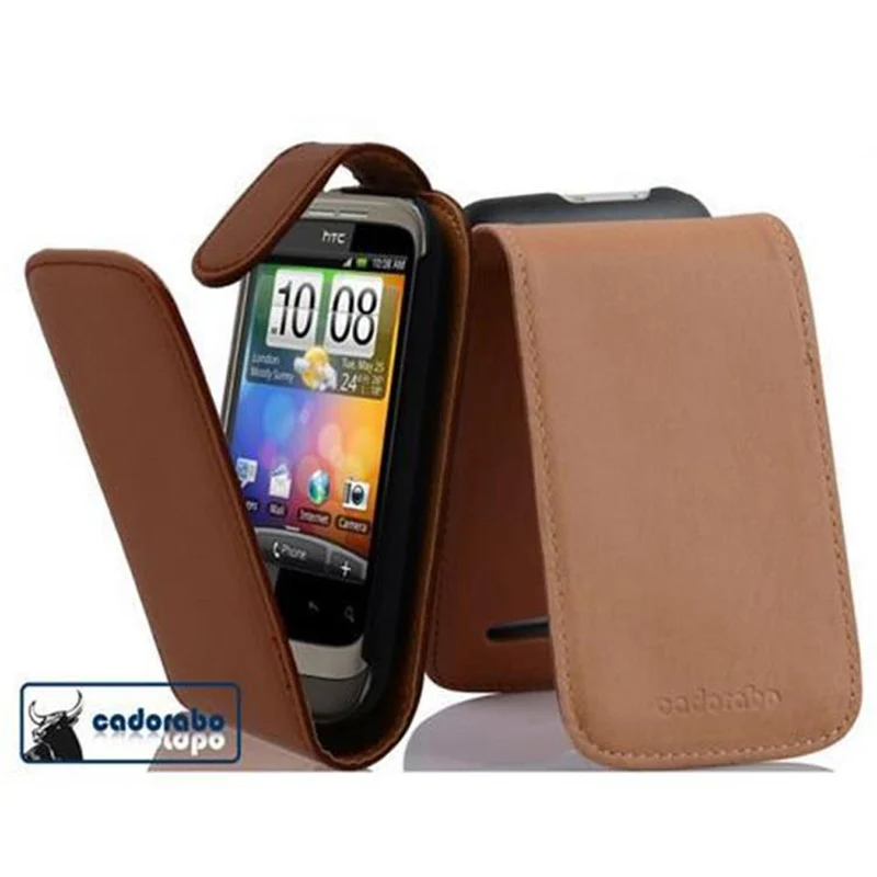 Cadorabo Hülle kompatibel mit HTC WILDFIRE Schutzhülle im Flip Design aus glattem Kunstleder