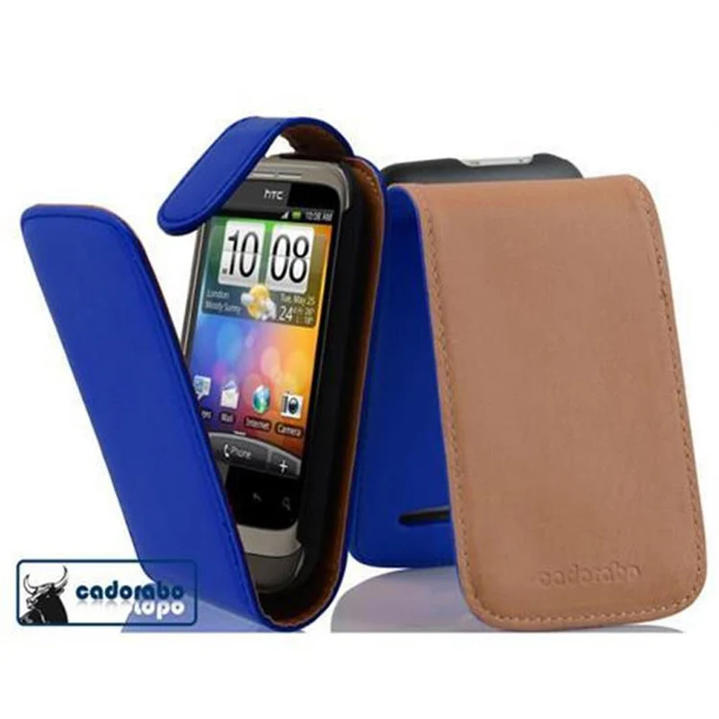 Cadorabo Hülle kompatibel mit HTC WILDFIRE Schutzhülle im Flip Design aus glattem Kunstleder