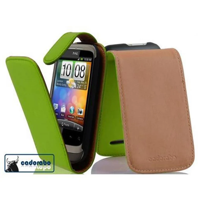 Cadorabo Hülle kompatibel mit HTC WILDFIRE Schutzhülle im Flip Design aus glattem Kunstleder