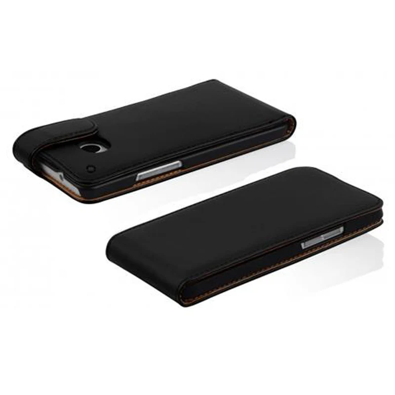 Cadorabo Hülle kompatibel mit HTC ONE MINI M4 Schutzhülle im Flip Design aus glattem Kunstleder