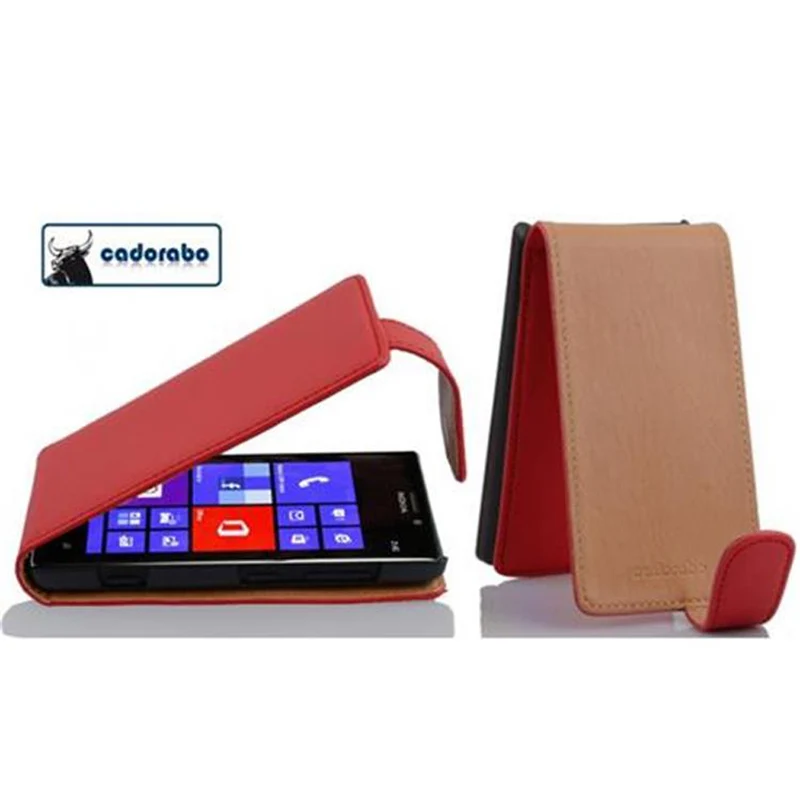 Cadorabo Hülle kompatibel mit Nokia Lumia 925 Schutzhülle im Flip Design aus glattem Kunstleder