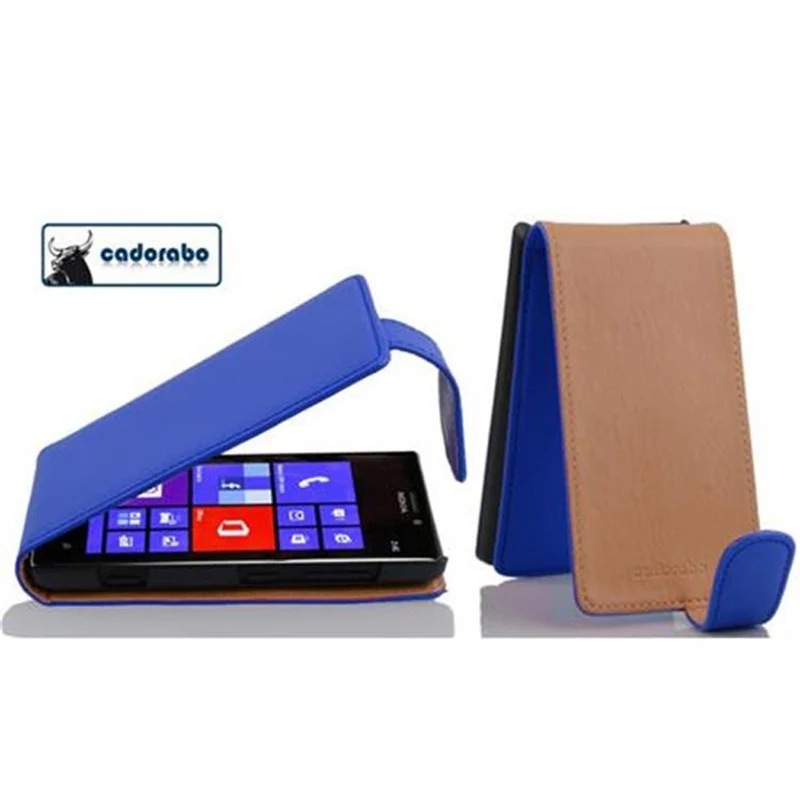 Cadorabo Hülle kompatibel mit Nokia Lumia 925 Schutzhülle im Flip Design aus glattem Kunstleder