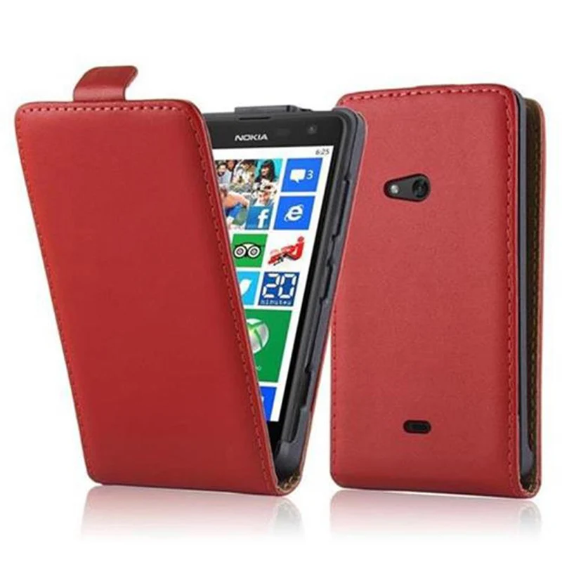 Cadorabo Hülle kompatibel mit Nokia Lumia 625 Schutzhülle im Flip Design aus glattem Kunstleder