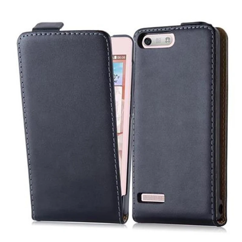 Cadorabo Hülle kompatibel mit Huawei ASCEND G6 Schutzhülle im Flip Design aus glattem Kunstleder
