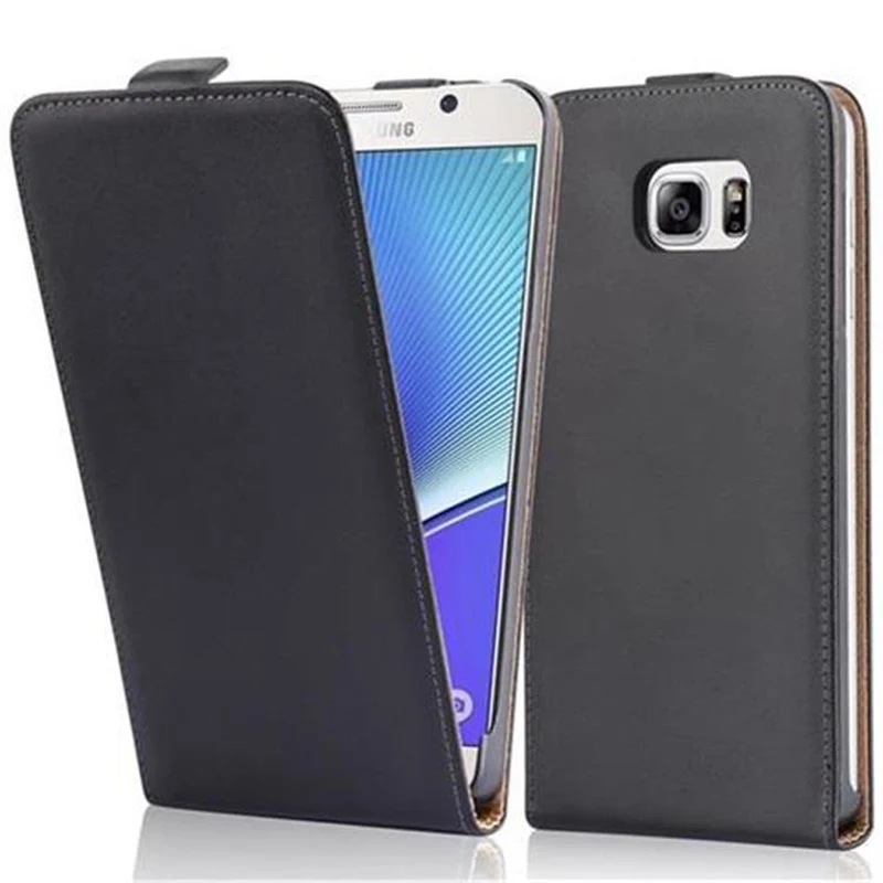 Cadorabo Hülle kompatibel mit Samsung Galaxy NOTE 5 Schutzhülle im Flip Design aus glattem Kunstleder