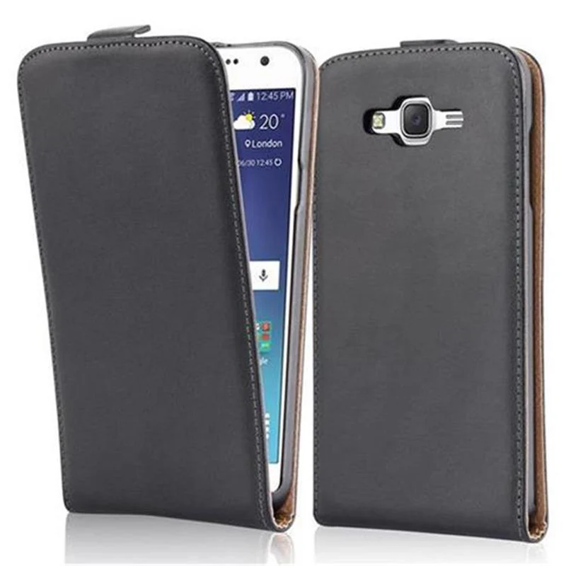 Cadorabo Hülle kompatibel mit Samsung Galaxy J7 2015 Schutzhülle im Flip Design aus glattem Kunstleder