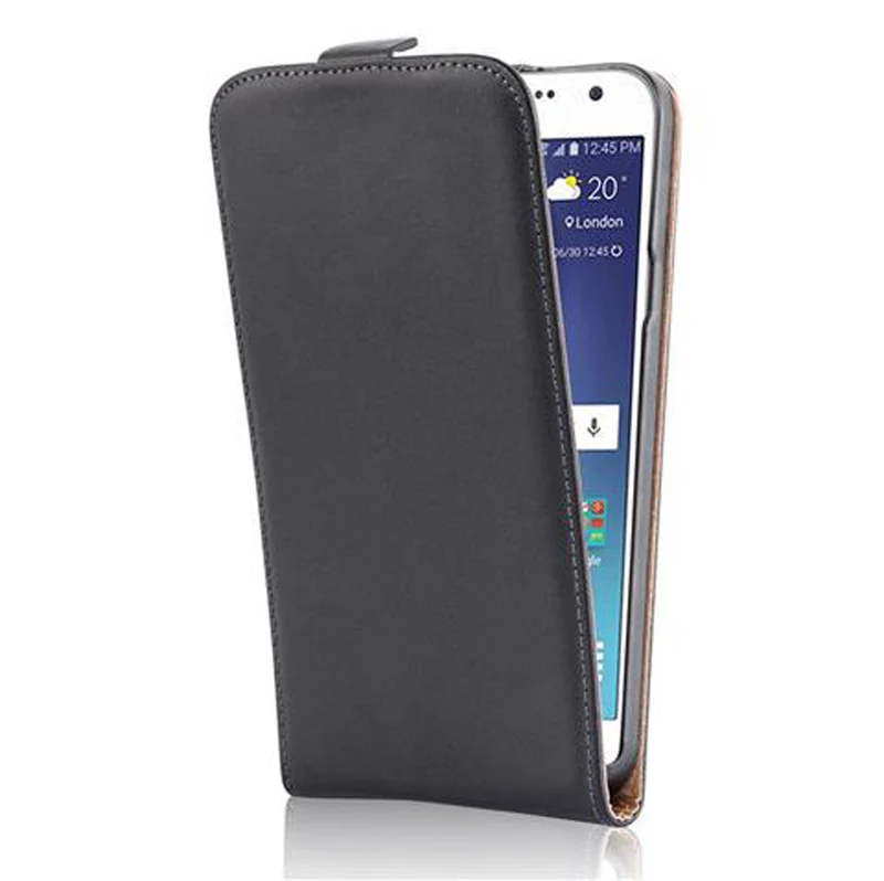 Cadorabo Hülle kompatibel mit Samsung Galaxy J7 2015 Schutzhülle im Flip Design aus glattem Kunstleder