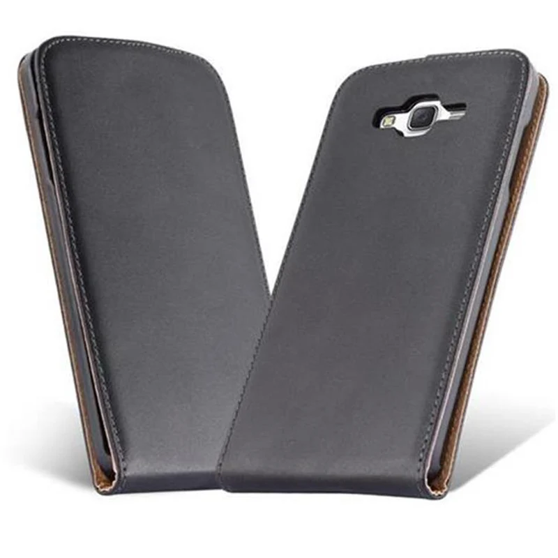 Cadorabo Hülle kompatibel mit Samsung Galaxy J7 2015 Schutzhülle im Flip Design aus glattem Kunstleder