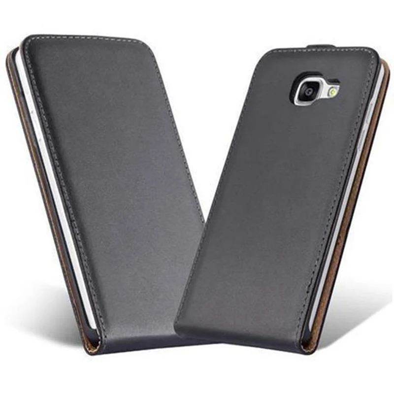 Cadorabo Hülle kompatibel mit Samsung Galaxy A5 2016 Schutzhülle im Flip Design aus glattem Kunstleder
