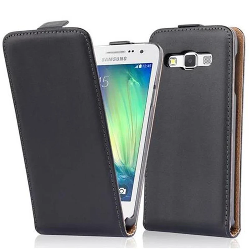 Cadorabo Hülle kompatibel mit Samsung Galaxy A3 2015 Schutzhülle im Flip Design aus glattem Kunstleder