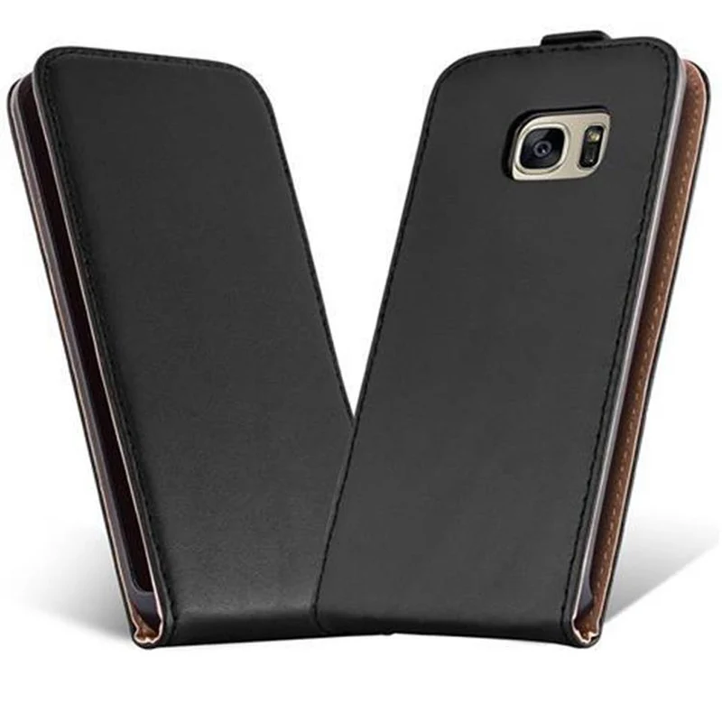 Cadorabo Hülle kompatibel mit Samsung Galaxy S7 Schutzhülle im Flip Design aus glattem Kunstleder
