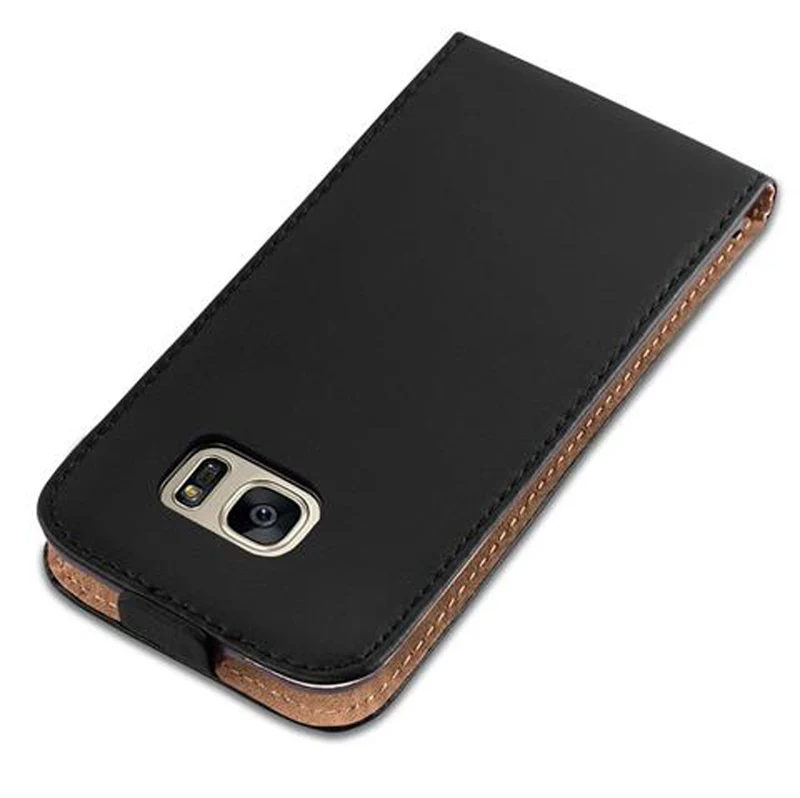 Cadorabo Hülle kompatibel mit Samsung Galaxy S7 Schutzhülle im Flip Design aus glattem Kunstleder