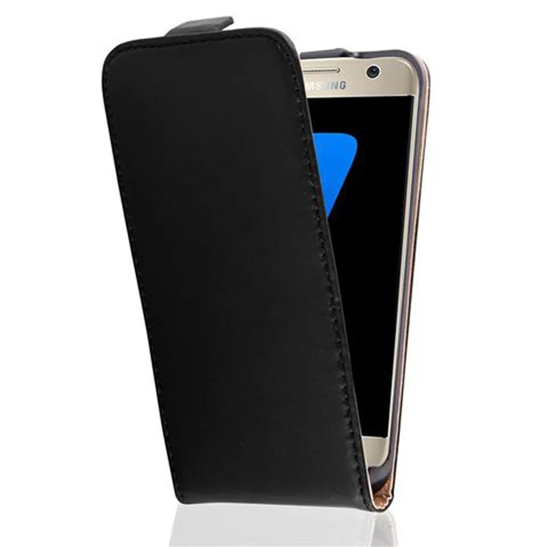 Cadorabo Hülle kompatibel mit Samsung Galaxy S7 Schutzhülle im Flip Design aus glattem Kunstleder